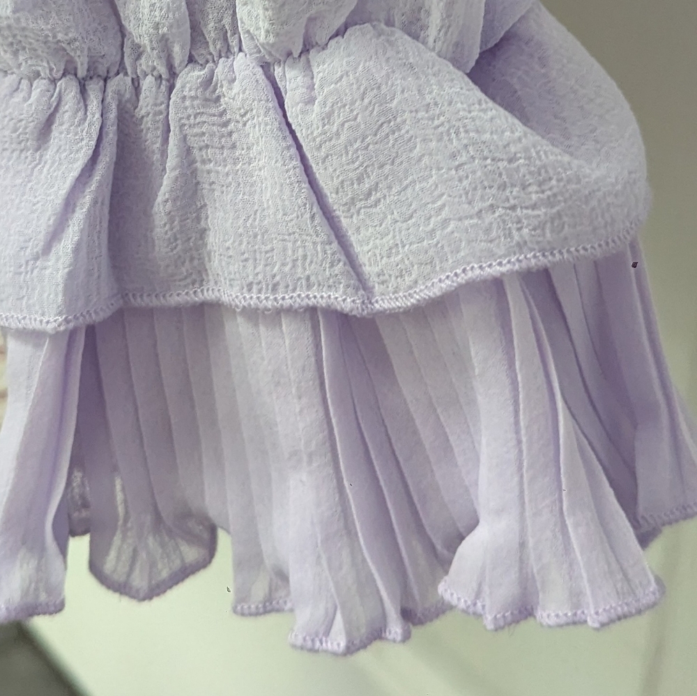 Strut and bone los Angeles lavender long sleeve ruffle shirt - Picture 7 of 7